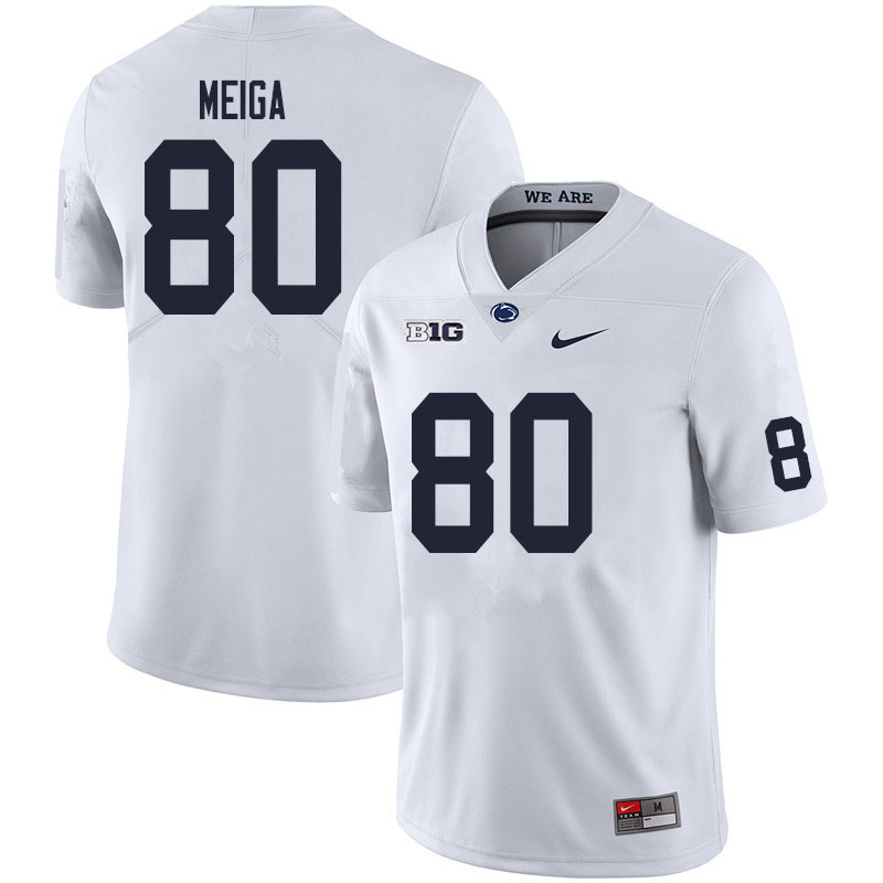 NCAA Nike Men's Penn State Nittany Lions Malick Meiga #80 College Football Authentic White Stitched Jersey DIP5398GY